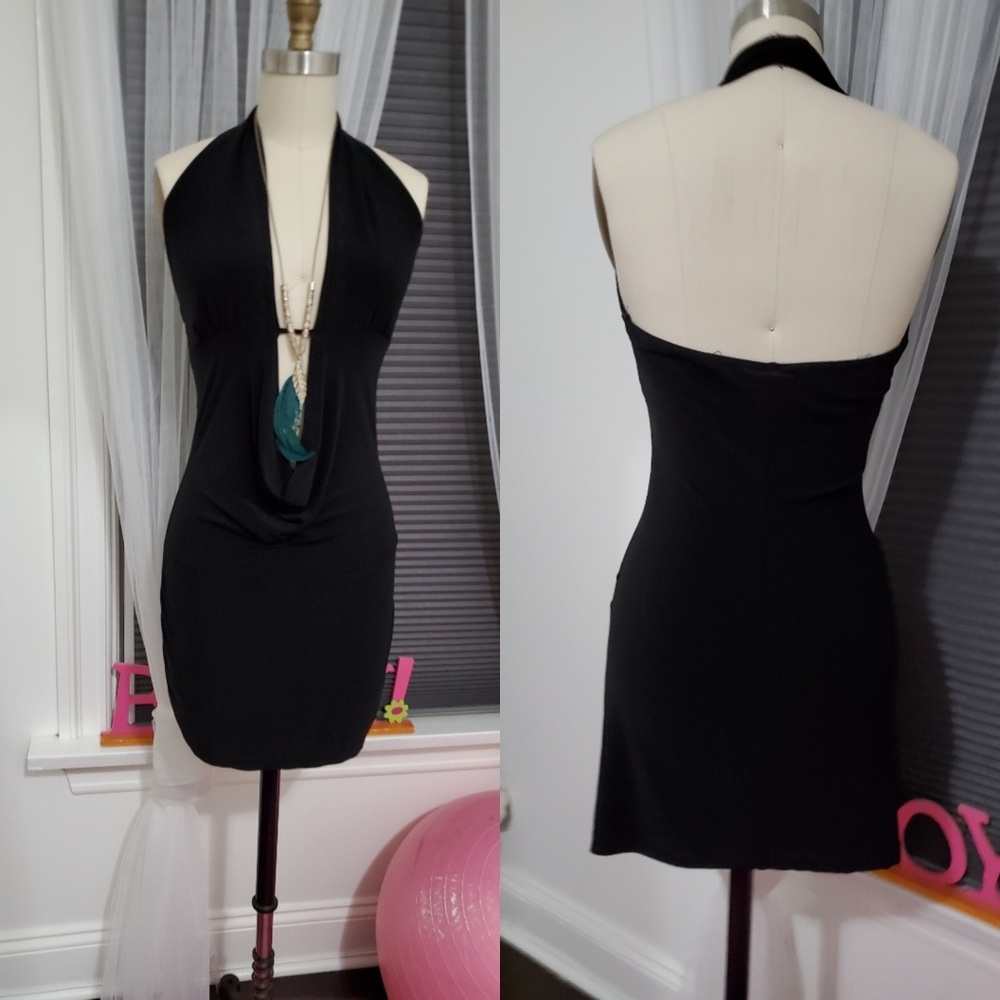 Black mini dress